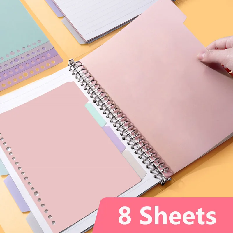 Tab Divider A4 - Índice de plástico colorido Divisores para