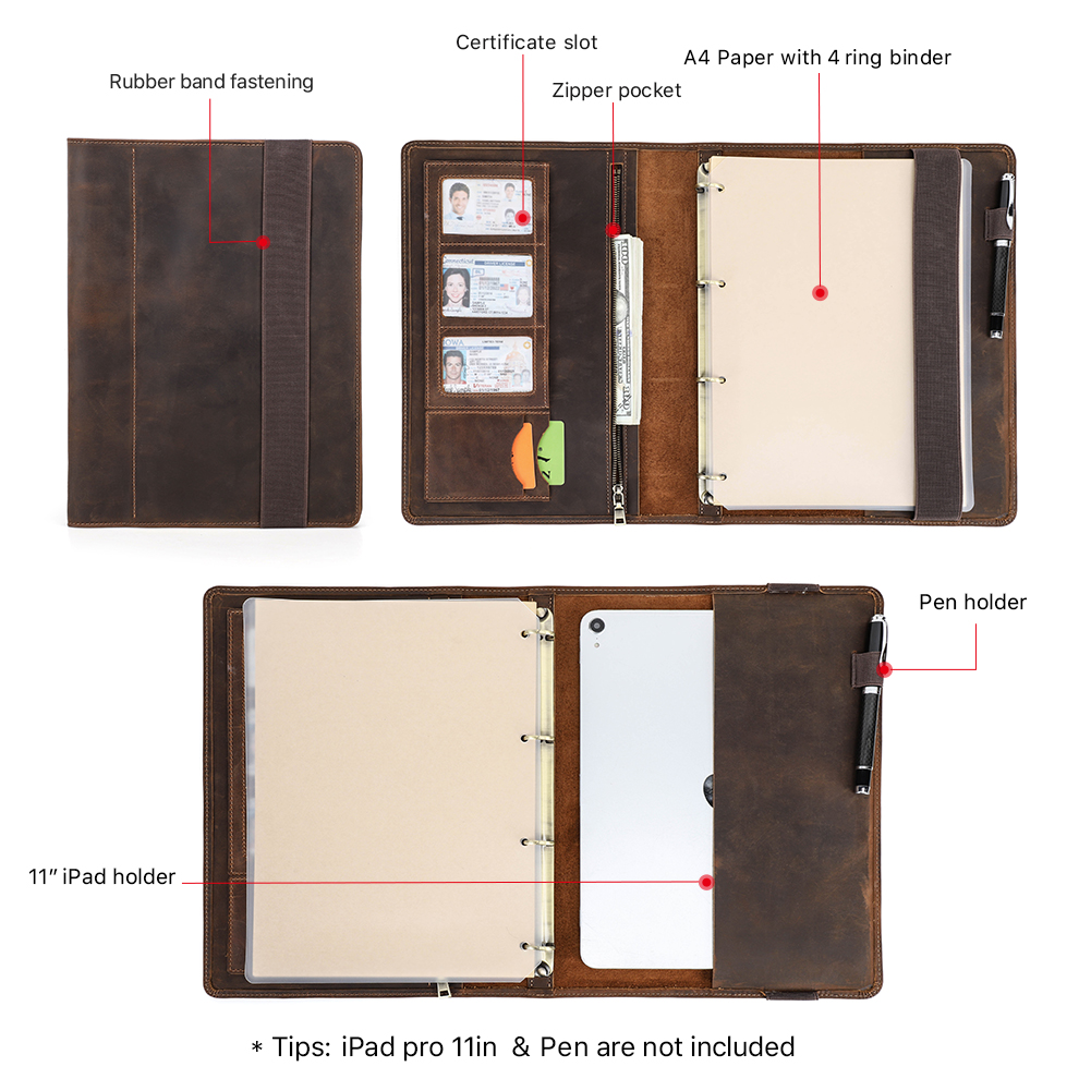 Luxo retro negócios a4 caderno - Binder A4 Lever avaliação e preço